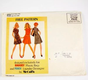 McCall's B-1 Baggies Punch Detergent Misses Town Dress Pattern Sz 14 Vtg 1960's - Picture 1 of 4