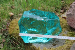 9 kg schwerer, großer Glasbrocken, Glasstein, Einzelstück wunderschön - Bild 1 von 16