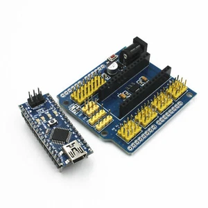 Microcontrolador Nano 3.0 ATMEGA328P + módulo de escudo de expansión de E/S - Imagen 1 de 8