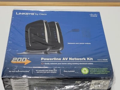 Cisco Linksys PLK300 200Mbps Powerline AV Network Kit - Image 1 of 4
