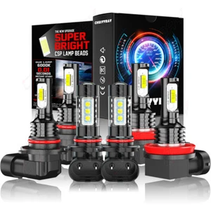 For Ford Escape 2013 2014 2015 2016 Combo 6000K LED Headlight + Fog Light Bulbs - Picture 1 of 17