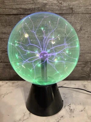SPENCERS 8" PLASMA BALL SOUND RESPONSIVE PURPLE GREEN TESTED WORKS VIDEO - Image 1 of 4