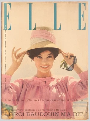 'ELLE' FRENCH VINTAGE MAGAZINE SUMMER ISSUE 22 JUNE 1959 - Image 1 of 4