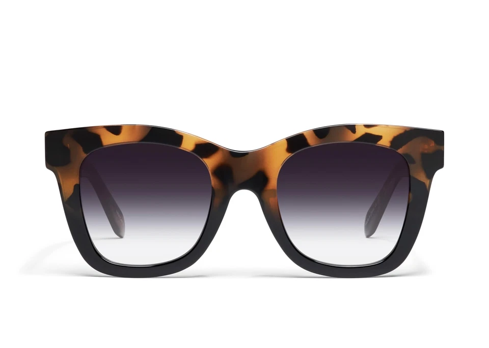 Lente Quay feminina After Hours armação preta tartaruga/preta desbotada nova - Imagem 1 de 1