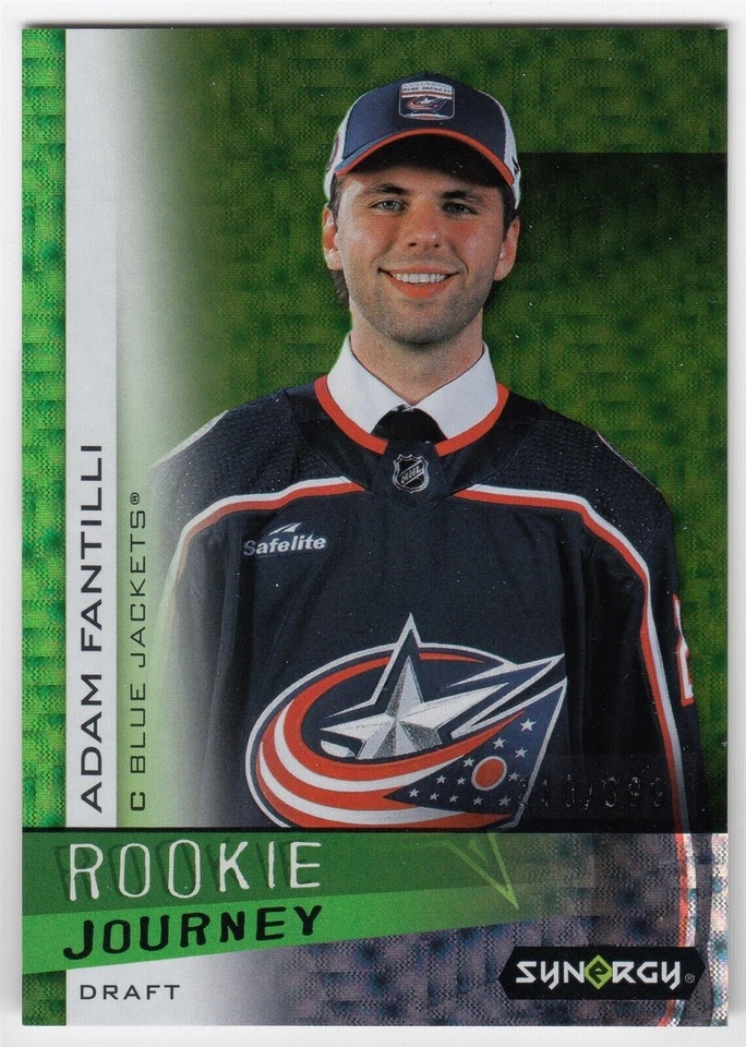 2023-24 Upper Deck Synergy Rookie Journey Draft Green ADAM FANTILLI RJ-11 399 RC - Image 1 of 1