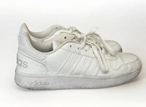 Adidas Hoops 2.0 Low Sneakers Women 6 Triple White Classic Casual B42096 - Picture 1 of 9