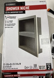 Everbilt EVB1220N Watershield Shower System 13.25" x 21.25" x 3.5" Shower Niche - Picture 1 of 2