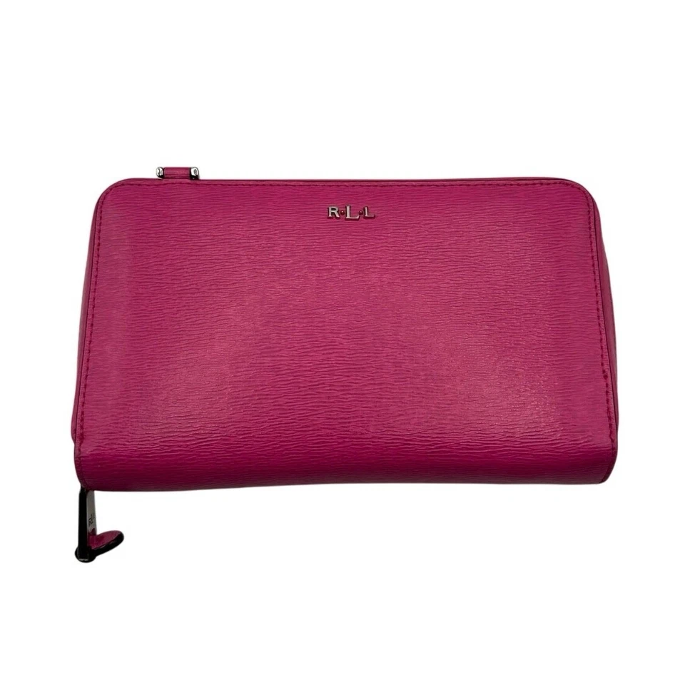 Cartera / Bandolera Lauren Ralph Lauren Portatarjetas de Cuero Rosa - Sin Correa  Foto 1 de 4