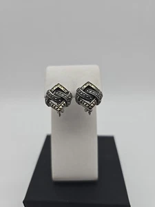 Vintage Sterling Silver And Moissanite Earrings - Picture 1 of 5