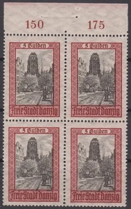 === DANZIG Ansichten Mi. 210 Vierer OR postfrisch **, Kat. 108€ === - Picture 1 of 1