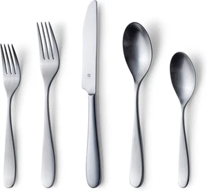Matte Silverware Set, 18/10 Stainless Steel Satin Flatware, Modern Brushed Fi... - Picture 1 of 9