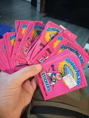 30 1985 Garbage Pail Kids Series 1 Empty Wax Wrapper No 25 Cent Rare. Pink - Image 1 of 4