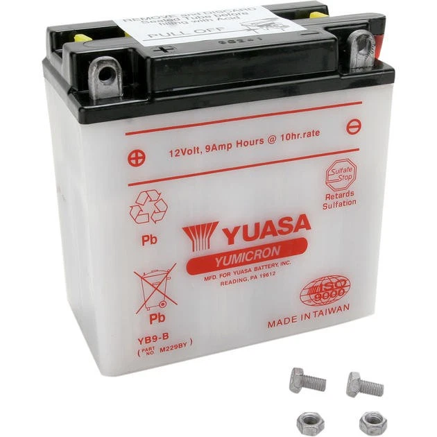 Yuasa Battery YuMicron Battery YB9-B for Honda/Kawasaki/Cagiva Foto 1 de 1