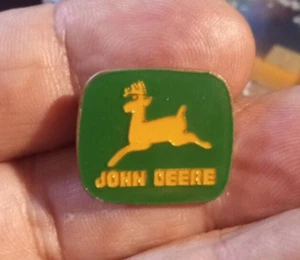Vintage John Deere Lapel Hat Pin - Green & Gold - Picture 1 of 2