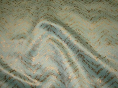 8 YDS OPULENCE VELVET CHEVRON TEAL GEOMETRIC UPHOLSTERY FABRIC FOR LESS - Image 1 of 3