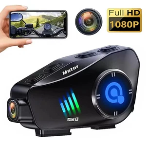 Motorcycle Helmet Headset with 1080P WIFi Camera Bluetooth Call +32GB TF - Picture 1 of 17