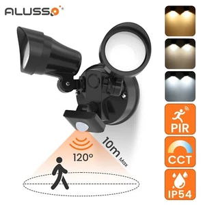 25W LED Twin Security Light with Motion Sensor 3CCT 2000lm Garage Flood Light - Picture 1 of 16