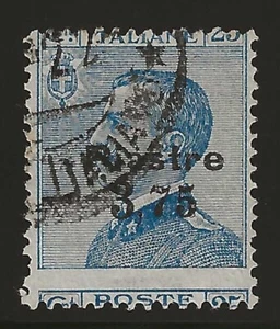 1922 Levante - 3,75 pi. su 25 cent. Michetti VI emissione locale varietà Sorani - Picture 1 of 2