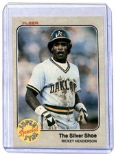 1983 Fleer Rickey Henderson Oakland Athletics #639