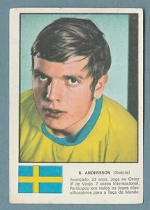Pegatina de estampillas vintage portuguesa de la Copa Mundial 1974 - Björn Bjorn Andersson - Suecia - Imagen 1 de 1