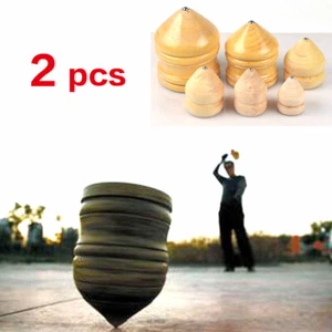 Outdoor Gaming Wooden Spinning of Top Use Whip Fitness Game - Picture 1 of 10