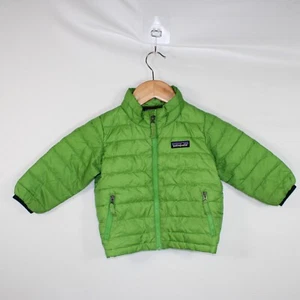 PATAGONIA Jacket Boys 6-12 Months Green Down Sweater Puffer Insulated - Picture 1 of 13