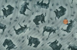 RUSTIC LIVING' WILDLIFE SILHOUETTES STOFF - QUILTING TREASURES - Bild 1 von 1