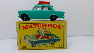 MATCHBOX LESNEY RUEDA REGULAR MOKO 56 FIAT 1500 COCHE MARRÓN CLARO VINTAGE COMO NUEVO SIN USAR, EN CAJA Foto 1 de 4