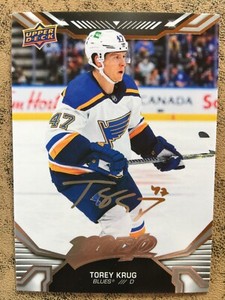 TOREY KRUG 2022-23 UD MVP Hockey Silver Scripts Parallel #133 St. Louis Blues