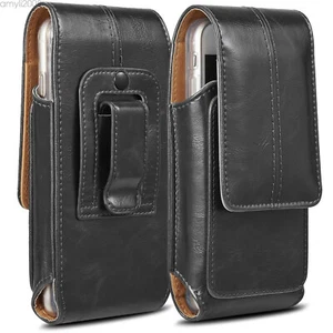 Leather Extra Large Belt Clip Pouch Case Card Holster for Universal Cell Phone - Picture 1 of 8