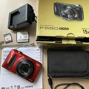 Fujifilm Finepix F660EXR 16.0 MP Digital Camera Red Color - Picture 1 of 8