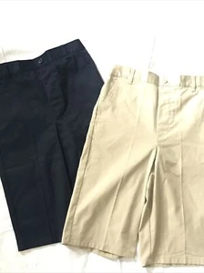 French Toast Uniform Khaki Navy Boys Pull On Short Size 18 - Picture 1 of 9
