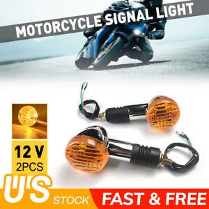2pcs Motorcycle Turn Signal Lights For Honda Shadow VT 750 1100 VTX 1300 1800 C