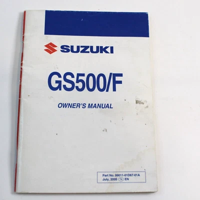 Genuine 2005 Suzuki GS500 / F English Owners Manual 9901101D6701A - Image 1 of 4