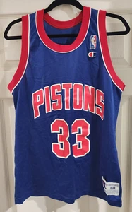 Camiseta deportiva auténtica de campeón de la NBA de Grant Hill - de los Detroit Pistons - talla 40 - de colección años 90 - Imagen 1 de 3