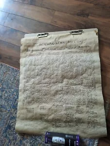 Erklärung von Indep (Repro) 28""x22"" & Wir das Volk 4 Seiten antikes Pergament P - Bild 1 von 20