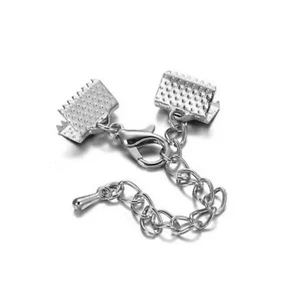 STAINLESS STEEL Ribbon End Crimp Clamps Necklace Bracelet Jewellery Cord End UK - Picture 1 of 5