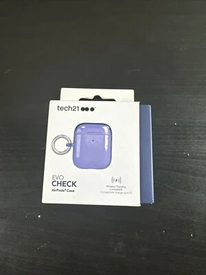 Funda Tech21 Evo Check AirPods Pro Gen 1 - Púrpura - Nueva Foto 1 de 2