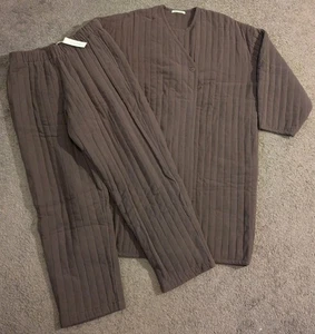 Black Crane gesteppte gefüllte Jacke & Hose Set 100% Baumwolle Made in USA Damen M - Bild 1 von 12