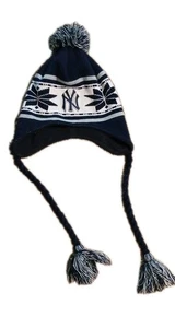 New Era New York Yankees MLB Rayas Copo de Nieve Borla Tejido Sombrero Gorra Gorro Invierno - Imagen 1 de 11
