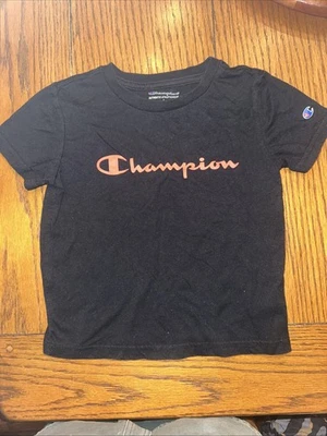 Camiseta Champion negra y roja para niños talla 6 Foto 1 de 4