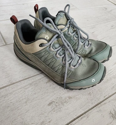 Oboz Ousel Low Top Leather Hiking Shoe Sneaker Agave Desert Green Women's SZ 8.5 - Image 1 of 4