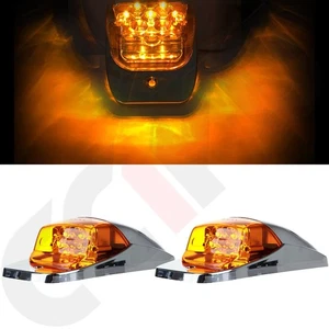 2pcs Mid Roof Cab Marker Clearance Light Amber Led for Mack Pinnacle CHU - Picture 1 of 10