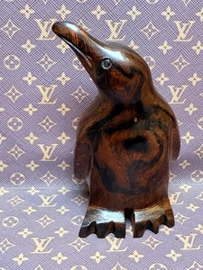 vintage wood carved penguin Ironwood - Picture 1 of 4