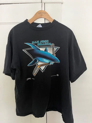 Vintage 1992 San Jose Sharks NHL T-Shirt (XL) Cover