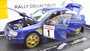 Modellino auto rally scala 1:18 Subaru Impreza 555 Sun Star diecast modellismo - Foto 1 di 14