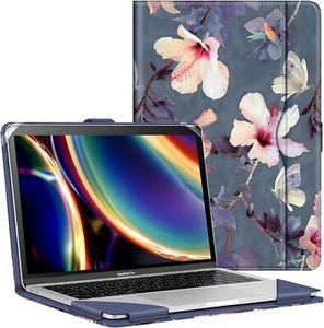 Sleeve Case for MacBook Air 13 A2237 M1/A2179/A1932 PU Leather Folio Book Cover - Picture 1 of 13