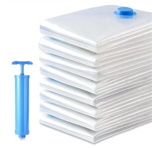 10x Vacuum Storage Bags Travel Space Saver Garment Seal Clothes Compression Bag - Picture 1 of 22
