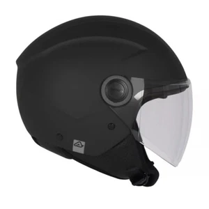 Casque Jet Moto Scooter Acerbis Brezza Noir Mat Avec Visière Approuvé Ece 2206 - Imagen 1 de 8
