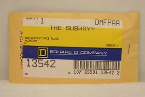 Square D DMFPAA The Subway Aluminum Face Plate **NEW SEALED** - Picture 1 of 2